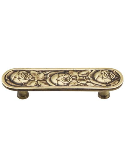 McKenna Rose Cabinet Pull in Antique Brass.
